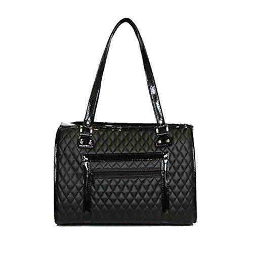 Petote Payton Dog Carrier Black Quilted