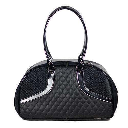Petote Roxy Dog Carrier Black Quilted